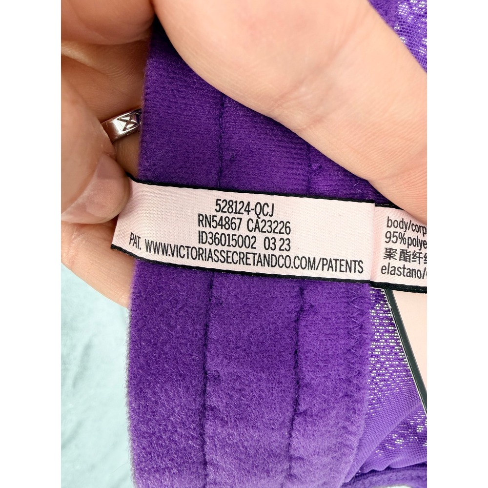 Victorias Secret Dream Angels Purple Lace Corset Top Bustier S-DD NWT - Picture 6 of 8
